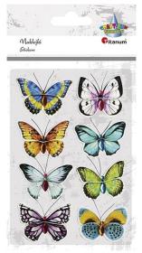 Opakowanie Naklejki plastikowe motyle z kryształkami 8szt