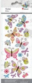 Opakowanie Naklejki wypukłe miękkie motyle 18szt