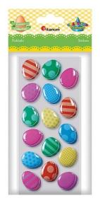 Opakowanie Naklejki wypukłe miękkie pisanki 20x25mm mix 32szt