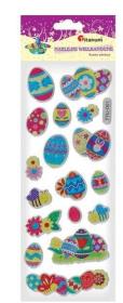 Opakowanie Naklejki wypukłe pisanki holograficzne 17szt