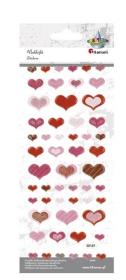 Opakowanie Naklejki wypukłe serca 55szt