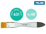 Pędzel Milan  spalter Premium Synthetic seria 631 nr 40 blister. Wydawca: MILAN. Dadada.pl Opakowanie Pędzel Milan  spalter Premium Synthetic seria 631 nr 40 blister