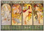 Opakowanie Puzzle 1000 Cztery sezony, Alfons Mucha, 1900