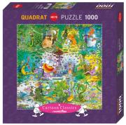 Opakowanie Puzzle 1000 Szalony świat zwierząt, Mordillo