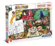 Opakowanie Puzzle 104 Happy Kolor Double Face Zafari