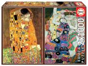 Opakowanie Puzzle 2x1000 Pocałunek/Dziewica, Gustav Klimt G3