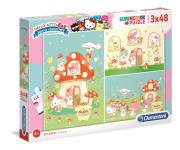 Opakowanie Puzzle 3x48 Super Kolor Hello Kitty