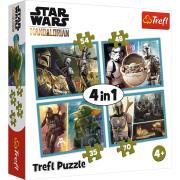 Puzzle 4w1 Mandalorian i jego świat TREFL. Wydawca: Trefl. Dadada.pl Opakowanie Puzzle 4w1 Mandalorian i jego świat TREFL