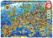 Opakowanie Puzzle 500 Mapa Europy G3