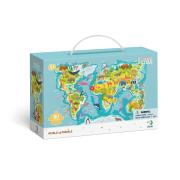 Puzzle 80 obserwacyjne Mapa Świata zwierząt DOP300133. Wydawca: DodoEditor. Dadada.pl Opakowanie Puzzle 80 obserwacyjne Mapa Świata zwierząt DOP300133