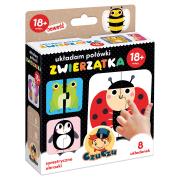 Puzzle Układam połówki Zwierzątka 18 +mies.. Autor: Opracowanie zbiorowe. Dadada.pl Okładka książki Puzzle Układam połówki Zwierzątka 18 +mies.