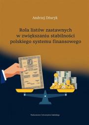Okładka książki Rola listów zastawnych w zwiększaniu stabilności..