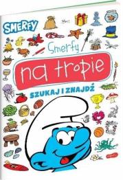 Smerfy na tropie. Szukaj i znajdź. Autor: Marta Stochmiałek. Dadada.pl Okładka książki Smerfy na tropie. Szukaj i znajdź