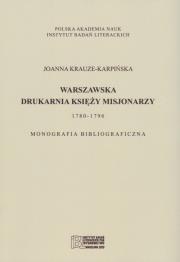 Okładka książki Warszawska drukarnia księży misjonarzy