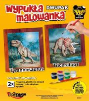 Opakowanie Wypukła malowanka Dinozaury - T-rex + Triceratops