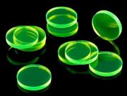 Opakowanie Znaczniki akryl zielone fluo okrągłe 22x3mm 10szt