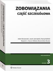 Zobowiązania Część szczegółowa. Autor: Brzozowski Adam, Jastrzębski Jacek, Kaliński Maciej, Kocot Wojciech J., Skowrońska-Bocian Elżbieta. Dadada.pl Okładka książki Zobowiązania Część szczegółowa