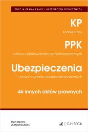 Okładka książki Edycja prawa pracy. Kodeks pracy. Pracownicze plany kapitałowe. Ubezpieczenia. 46 innych aktów prawnych