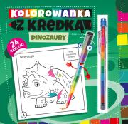 Okładka książki Kolorowanka z kredką. Dinozaury