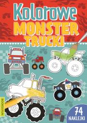 Kolorowe monster trucki. Autor: Opracowanie zbiorowe. Dadada.pl Okładka książki Kolorowe monster trucki
