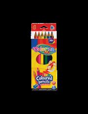 Opakowanie Kredki trójkątne + temperówka 6 kolorów