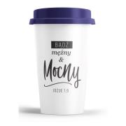 Opakowanie Kubek wysoki z pokrywką - Bądź mężny i mocny