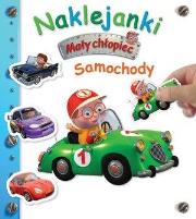 Naklejanki. Mały chłopiec. Samochody. Autor: Nathalie Belineau, Alexis Nesme. Dadada.pl Okładka książki Naklejanki. Mały chłopiec. Samochody