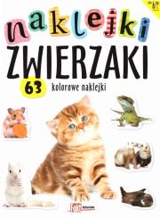 Okładka książki Naklejki zwierzaki. 63 kolorowe naklejki