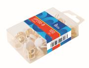 Opakowanie Pinezki Tetis białe 100 sztuk