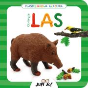 Plastelinkowa akademia Co kryje las?. Autor: Magdalena Młodnicka (tekst); Paulina Koniuk-Fonżychowska (ilustracje). Dadada.pl Okładka książki Plastelinkowa akademia Co kryje las?