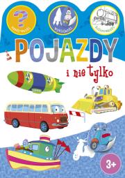 Pojazdy i nie tylko. Zgadywanki, wyklejanki.... Autor: Ewa Gorzkowska-Parnas. Dadada.pl Okładka książki Pojazdy i nie tylko. Zgadywanki, wyklejanki...