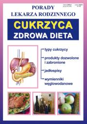 Porady lek. rodzinnego. Cukrzyca. Zdrowa dieta w.2. Autor: Bożena Brudka. Dadada.pl Okładka książki Porady lek. rodzinnego. Cukrzyca. Zdrowa dieta w.2