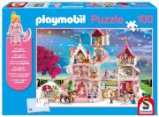 Opakowanie Puzzle 100 Playmobil Zamek księżniczki + figurka