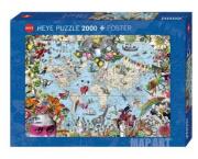Opakowanie Puzzle 2000 Dziwny świat (Puzzle+plakat)