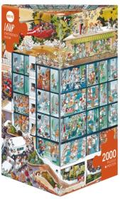 Opakowanie Puzzle 2000 Szalony szpital ( Puzzle+plakat)