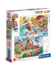Opakowanie Puzzle 2x20 Super Kolor Let's Sport!