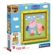 Puzzle 60 frame me up Świnka Peppa 38809. Wydawca: Clementoni. Dadada.pl Opakowanie Puzzle 60 frame me up Świnka Peppa 38809