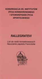 Okładka książki Rallegratevi, list do osób konsekrowanych