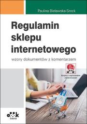 Okładka książki Regulamin sklepu internetowego wzory dokumentów z komentarzem z suplementem elektronicznym