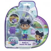 Opakowanie Super Vet Squad. Laleczka Robin i sowa Snowy