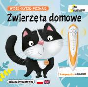 Widzę słyszę poznaję Zwierzęta domowe. Autor: Agnieszka Matz. Dadada.pl Okładka książki Widzę słyszę poznaję Zwierzęta domowe