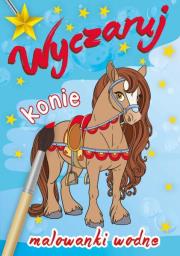 Wyczaruj konie. Malowanki wodne. Autor: Opracowanie zbiorowe. Dadada.pl Okładka książki Wyczaruj konie. Malowanki wodne