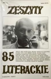 Okładka książki Zeszyty literackie 85 1/2004