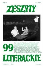 Okładka książki Zeszyty literackie 99 3/2007