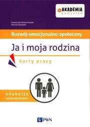Akademia pomysłów Rozwój emocjonalno-społeczny Ja i moja rodzina Karty pracy. Autor: Joanna Latosińska-Kulasek, Zawadzka-Filipczyk Paulina. Dadada.pl Okładka książki Akademia pomysłów Rozwój emocjonalno-społeczny Ja i moja rodzina Karty pracy
