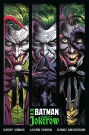 Batman. Trzech Jokerów. Autor: Geoff Johns, Fabok Jason, Tomasz Sidorkiewicz. Dadada.pl Okładka książki Batman. Trzech Jokerów