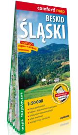 Beskid Śląski laminowana mapa turystyczna 1:50 000. Autor:   Praca zbiorowa. Dadada.pl Okładka książki Beskid Śląski laminowana mapa turystyczna 1:50 000
