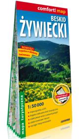 Beskid Żywiecki laminowana mapa turystyczna 1:50 000. Autor:   Praca zbiorowa. Dadada.pl Okładka książki Beskid Żywiecki laminowana mapa turystyczna 1:50 000