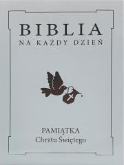 Okładka książki Biblia na każdy dzień. Chrzest srebro TW
