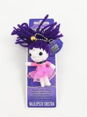 Brelok Kłębek Szczęścia - Najlepsza Siostra. Wydawca: Jawi. Dadada.pl Opakowanie Brelok Kłębek Szczęścia - Najlepsza Siostra